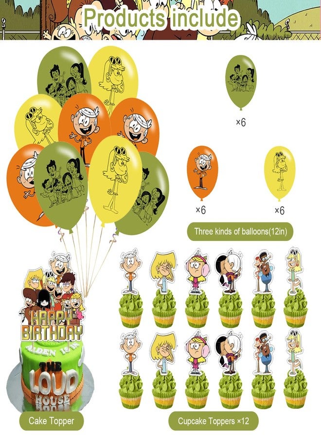 karg The Loud House Birthday Decoration,Loud House Party Decorations Include Banner,Cake Toppers and Ballons for Loud House Themed Birthday Supplies - Image 3